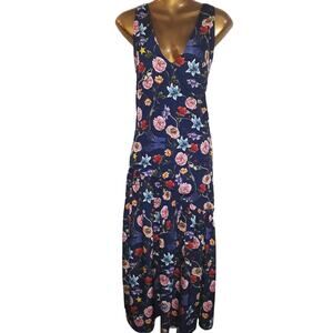 Borgo De Nor  Sz 10 THE LOLA Floral Luxe Brand Midi Dress US size 6